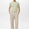 Fein gestricktes T-Shirt aus Baumwolle Fein gestricktes T-Shirt aus Baumwolle