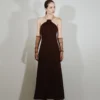 Feinstrickkleid mit Choker-Kragen