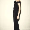 Feinstrickkleid mit Rüschenverzierungen