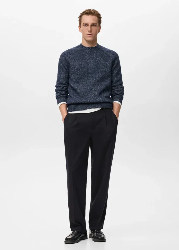 Feinstrickpullover aus Wollmischung