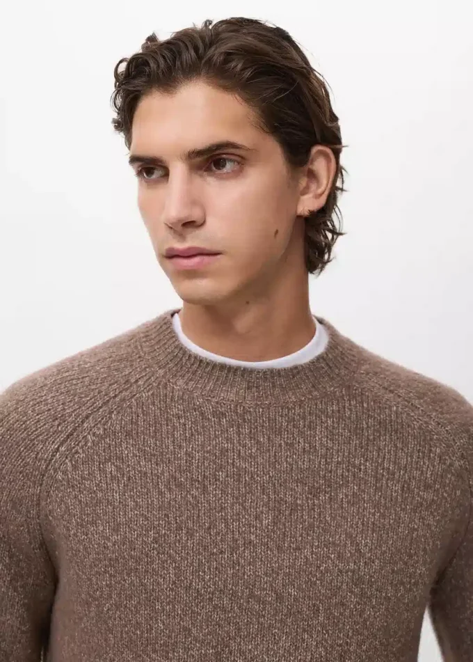 Feinstrickpullover aus Wollmischung