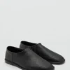 Flache Lederschuhe