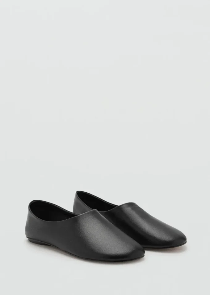 Flache Lederschuhe