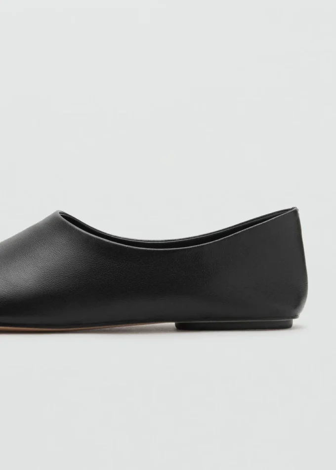 Flache Lederschuhe