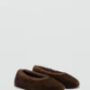 Flache Schuhe mit Felloptik
