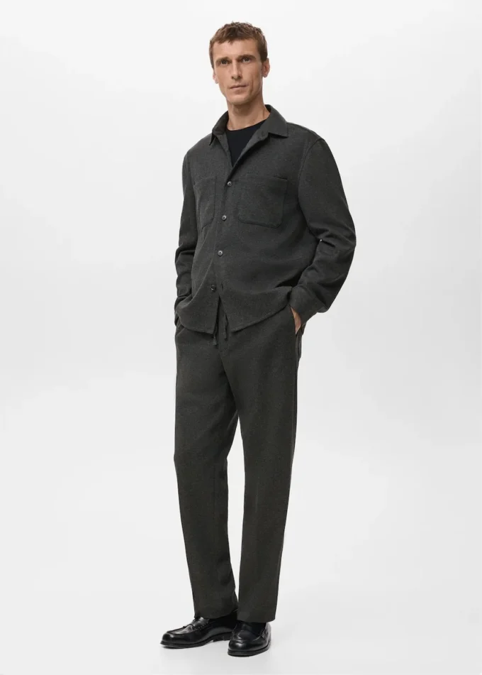 Flanell-Jogginghose mit Kordelzug Flanell-Jogginghose mit Kordelzug
