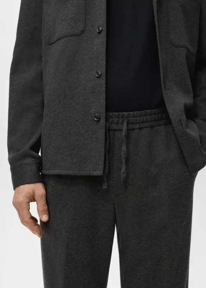 Flanell-Jogginghose mit Kordelzug Flanell-Jogginghose mit Kordelzug