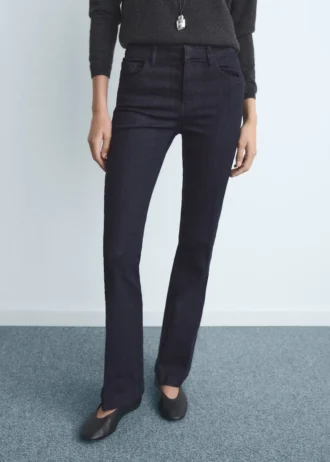 Flare-Jeans mit mittlerer Leibhöhe und Waschung