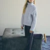 Flared-Hose aus Kunstsamt Flared-Hose aus Kunstsamt