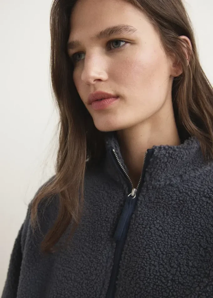 Fleece-Sweatshirt mit Reißverschluss Fleece-Sweatshirt mit Reißverschluss