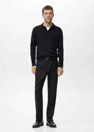 Fließende Hose mit gerader Passform