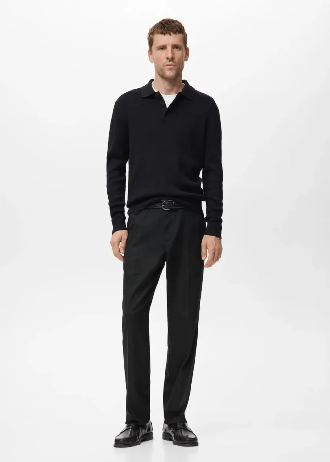 Fließende Hose mit gerader Passform Fließende Hose mit gerader Passform