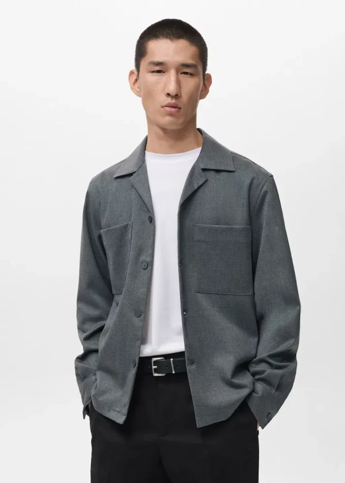 Fließendes Overshirt mit Taschen Fließendes Overshirt mit Taschen