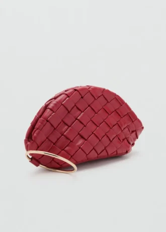 Geflochtene Leder-Clutch