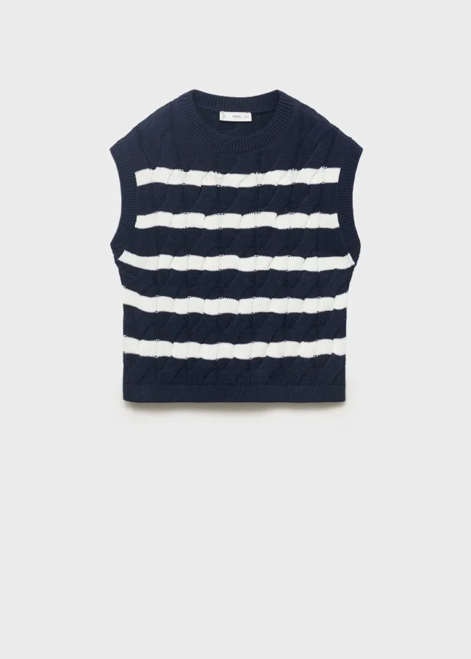 Geflochtene Strickweste Geflochtene Strickweste