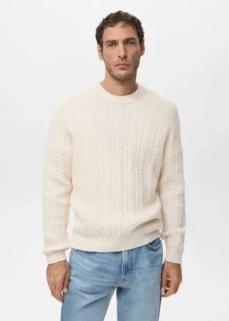 Geflochtener Strickpullover
