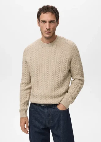 Geflochtener Strickpullover