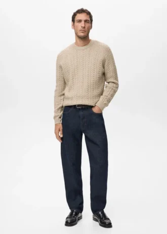 Geflochtener Strickpullover