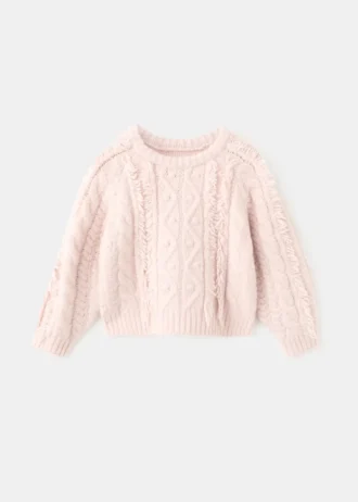 Geflochtener Strickpullover