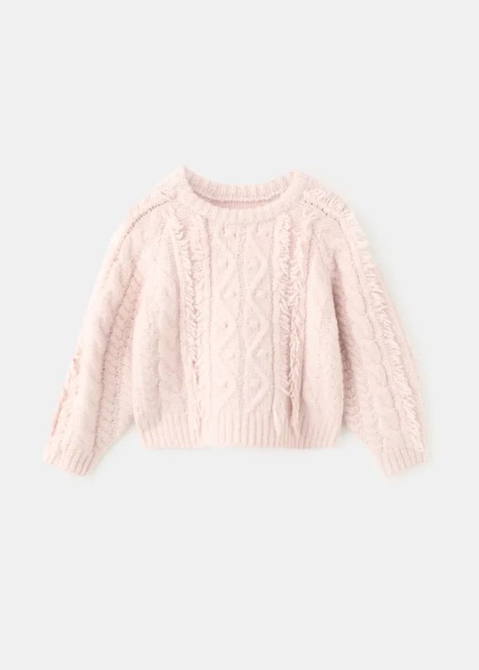 Geflochtener Strickpullover Geflochtener Strickpullover