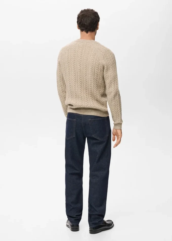 Geflochtener Strickpullover