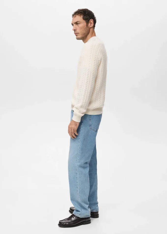 Geflochtener Strickpullover