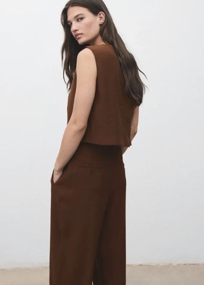 Geknöpftes Crop-Top