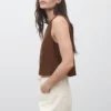 Geknöpftes Crop-Top