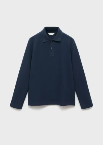 Geknöpftes Strick-Poloshirt