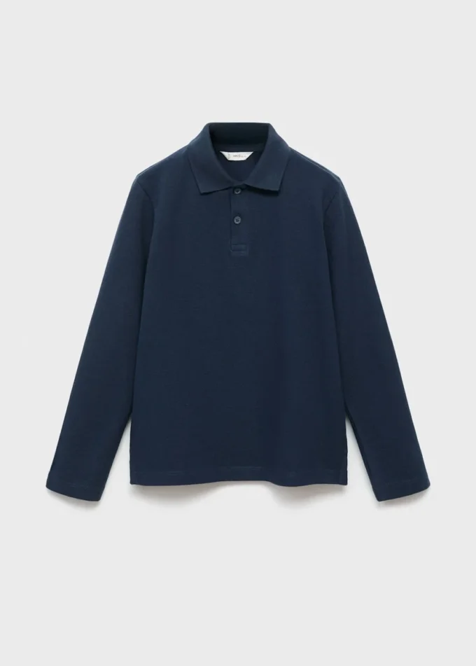Geknöpftes Strick-Poloshirt Geknöpftes Strick-Poloshirt
