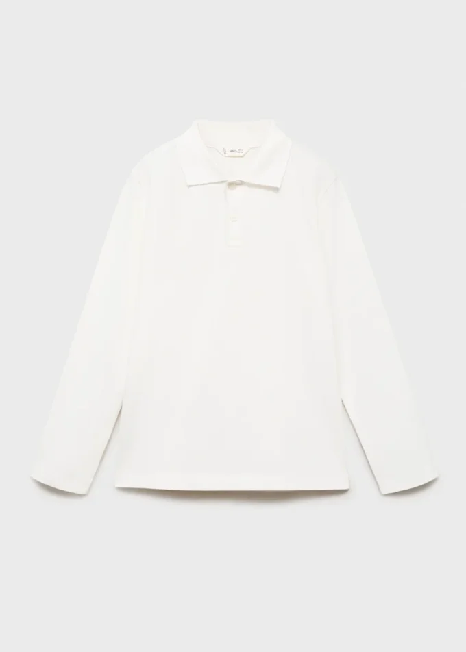 Geknöpftes Strick-Poloshirt Geknöpftes Strick-Poloshirt