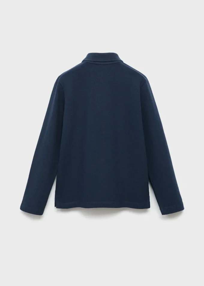 Geknöpftes Strick-Poloshirt Geknöpftes Strick-Poloshirt