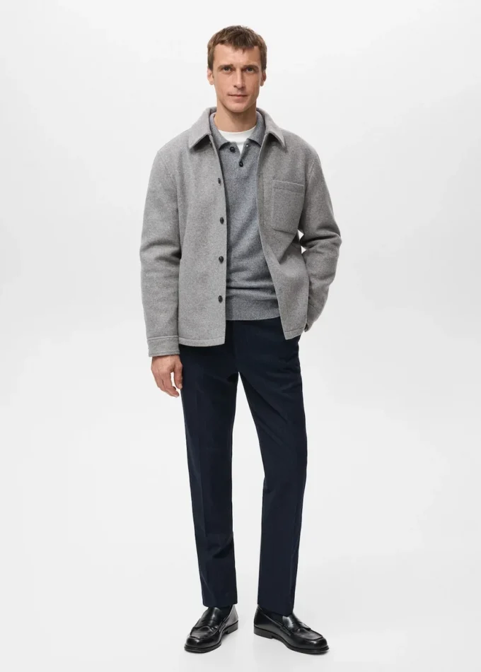 Gepolsterte Stoffjacke