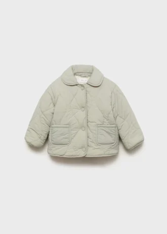 Gepolsterter Anorak mit Lammfellfutter