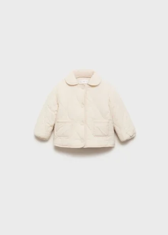 Gepolsterter Anorak mit Lammfellfutter