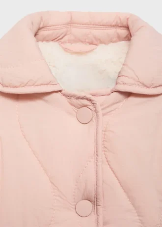 Gepolsterter Anorak mit Lammfellfutter