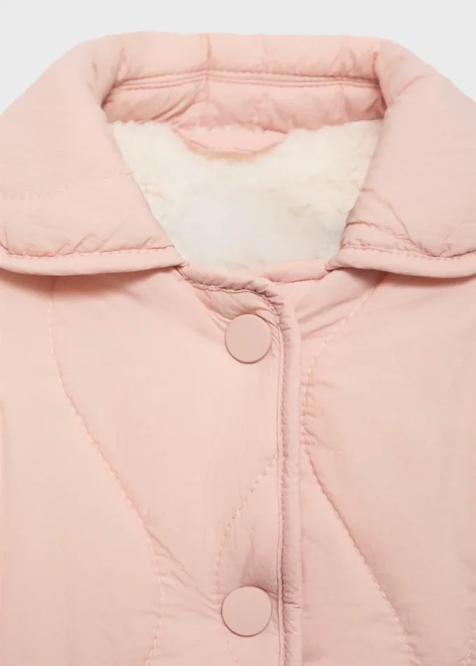 Gepolsterter Anorak mit Lammfellfutter Gepolsterter Anorak mit Lammfellfutter