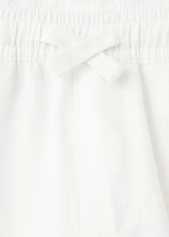 Gerade geschnittene Hose aus Leinenmischgewebe