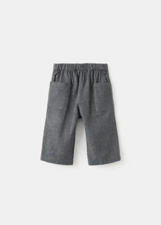 Gerade geschnittene Hose mit Hahnentrittmuster