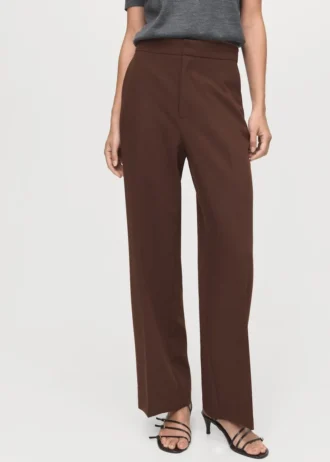 Gerade geschnittene Hose mit hoher Taille