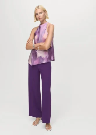 Gerade geschnittene Hose mit hoher Taille