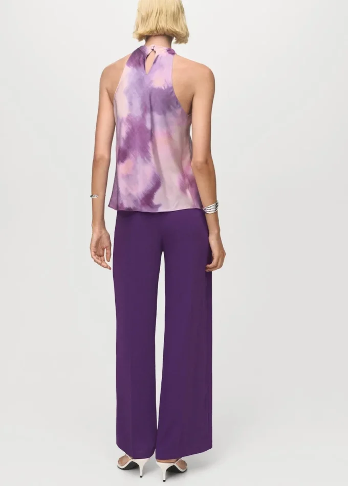Gerade geschnittene Hose mit hoher Taille