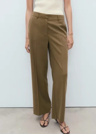 Gerade geschnittene Hose mit mittlerer Leibhöhe