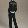 Gerade geschnittene Hose mit Nahtdetails Gerade geschnittene Hose mit Nahtdetails