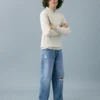 Gerade geschnittene Jeans mit mittlerer Leibhöhe Gerade geschnittene Jeans mit mittlerer Leibhöhe