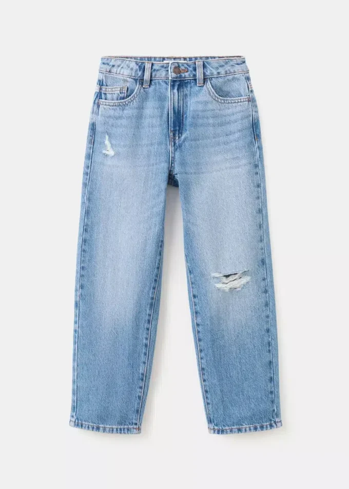 Gerade geschnittene Jeans mit mittlerer Leibhöhe Gerade geschnittene Jeans mit mittlerer Leibhöhe