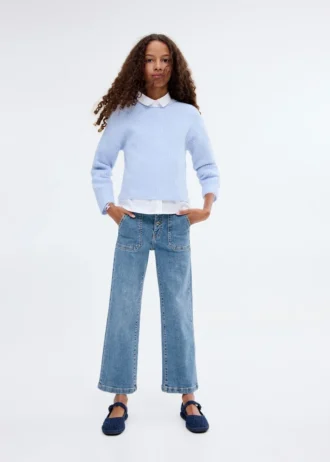 Gerade geschnittene Jeans mit Taschen