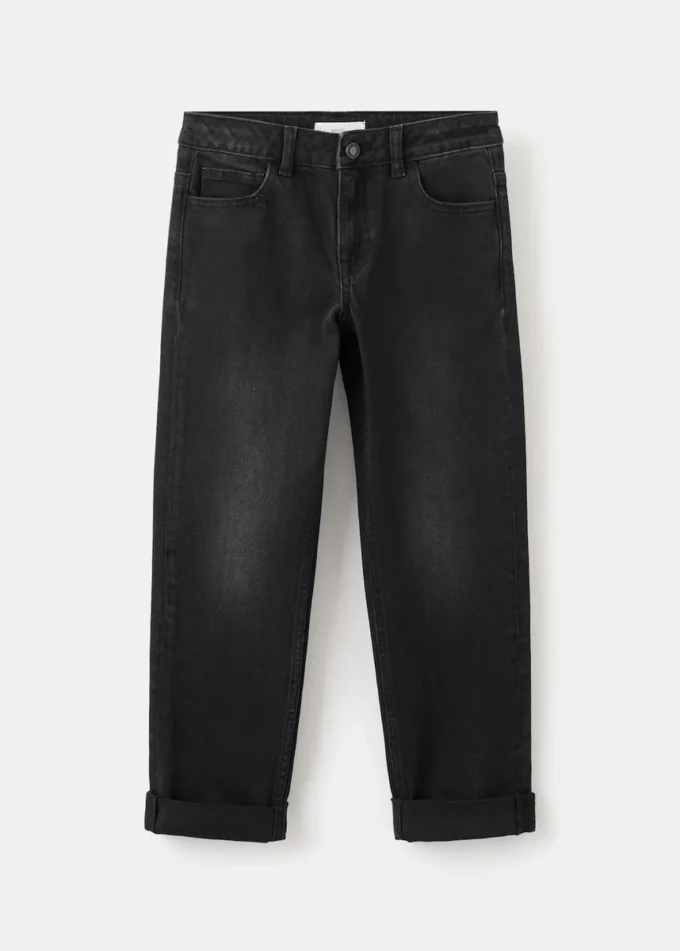 Gerade geschnittene Jeans mit Umschlag Gerade geschnittene Jeans mit Umschlag