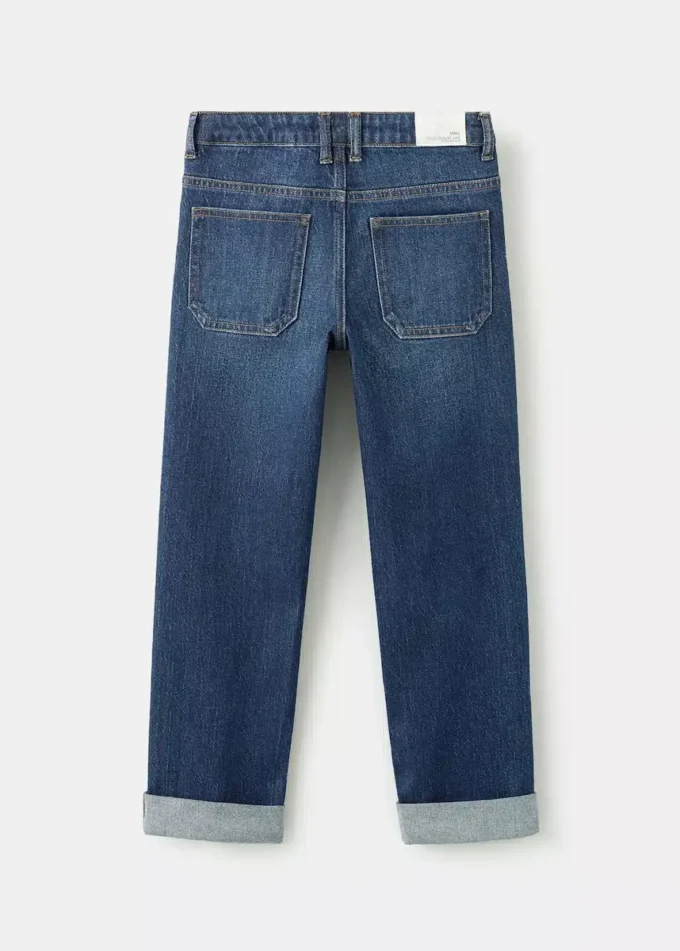 Gerade geschnittene Jeans mit Umschlag Gerade geschnittene Jeans mit Umschlag