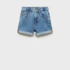 Gerade geschnittene Jeansshorts Gerade geschnittene Jeansshorts
